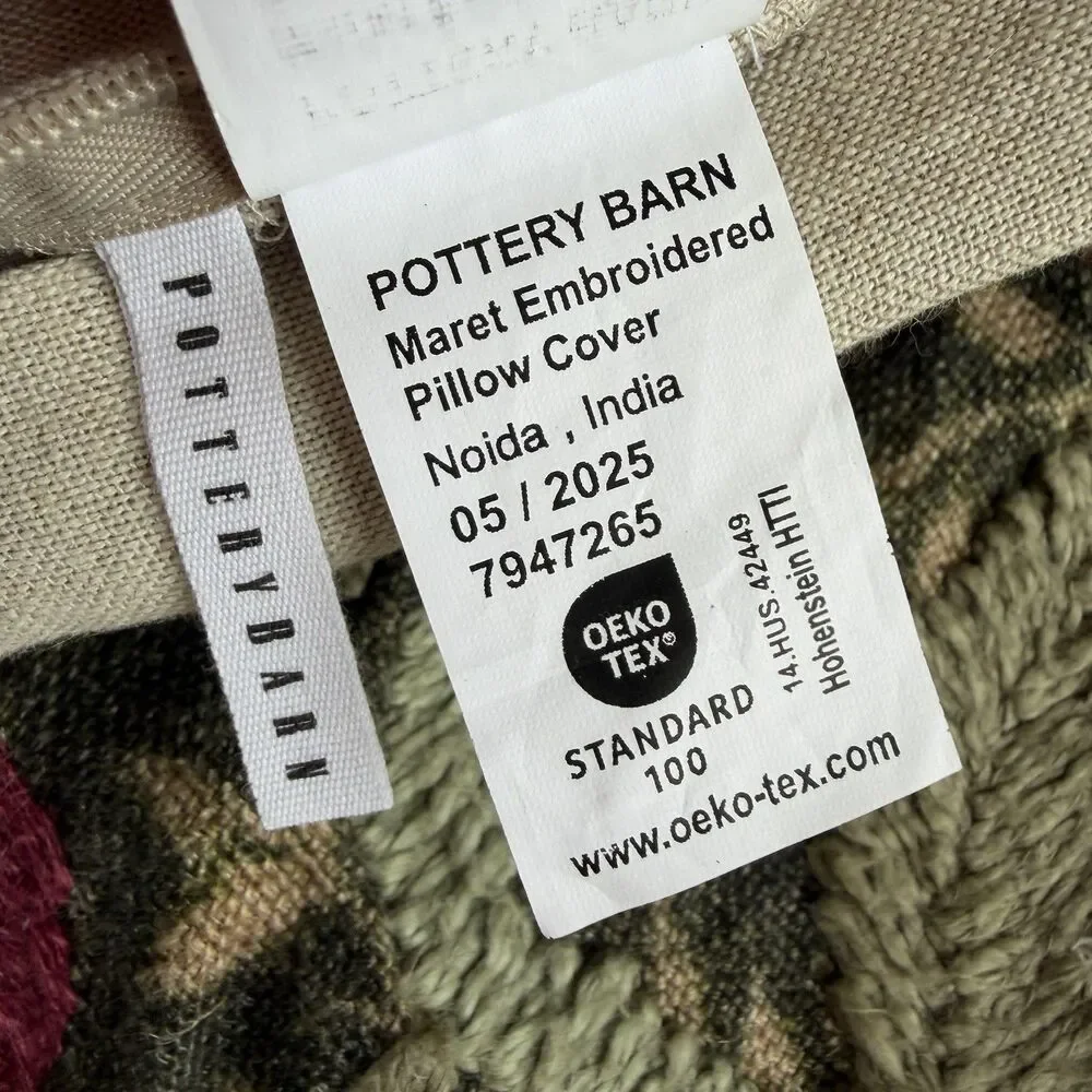 NWOT Pottery Barn Maret Embroidered Floral 22